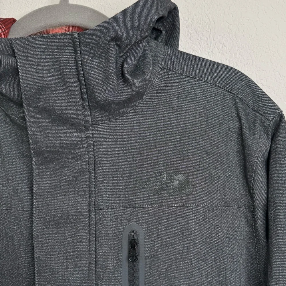 The North Face Men’s M Gray Hooded Jacket Windbreaker Waterproof Outdoor Utility